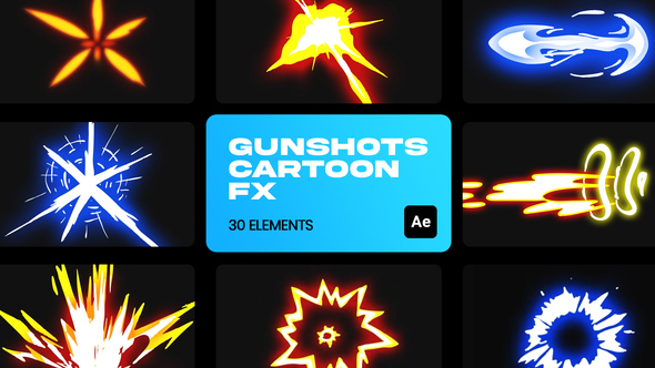 Gunshot Cartoon VFX for After Effects by Pixflow | VideoHive