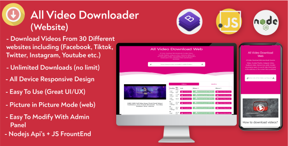All Video Downloader Web - Javascript
