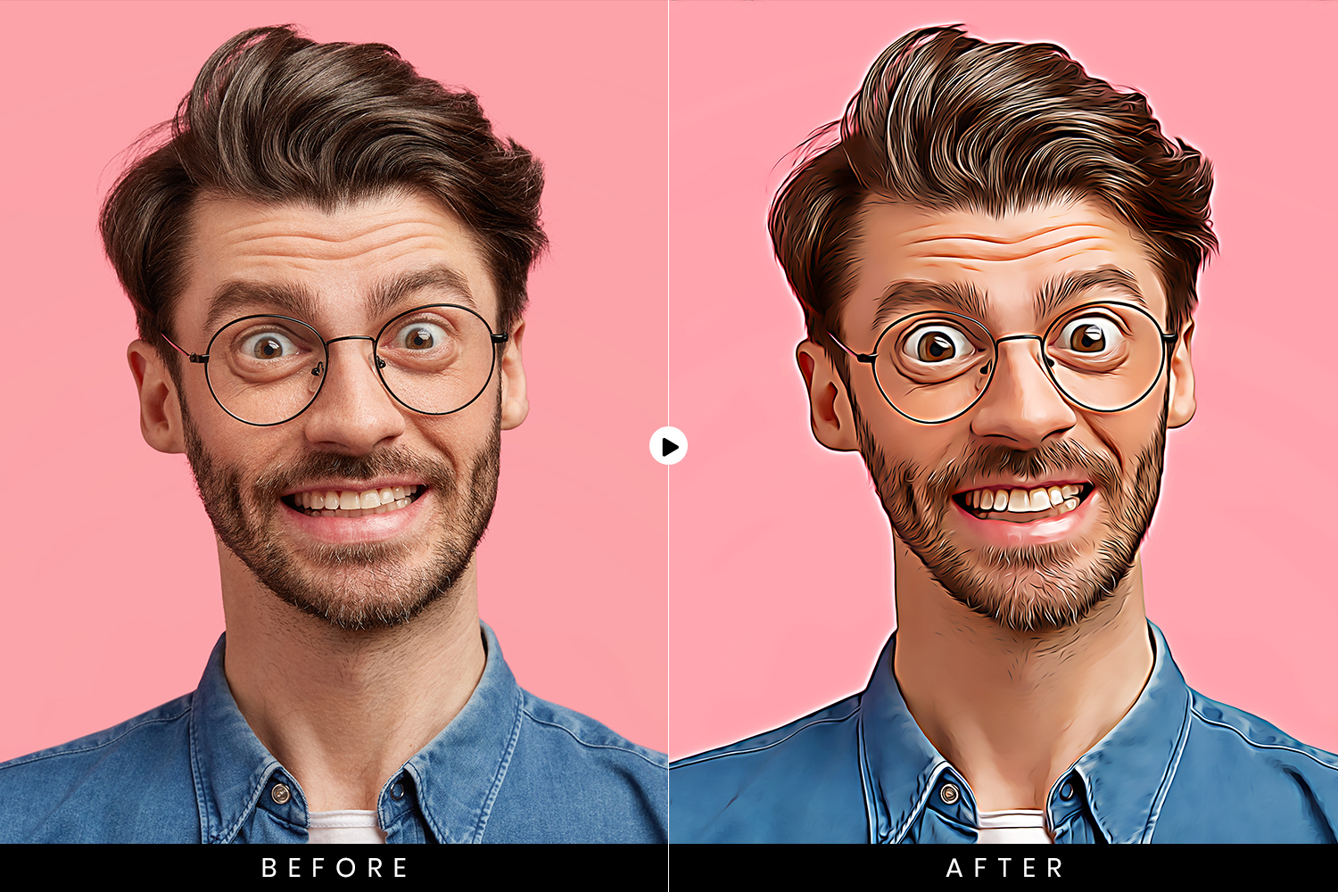 Caricartoon Me Photoshop Action - Cartoon Caricature, Add-ons ...