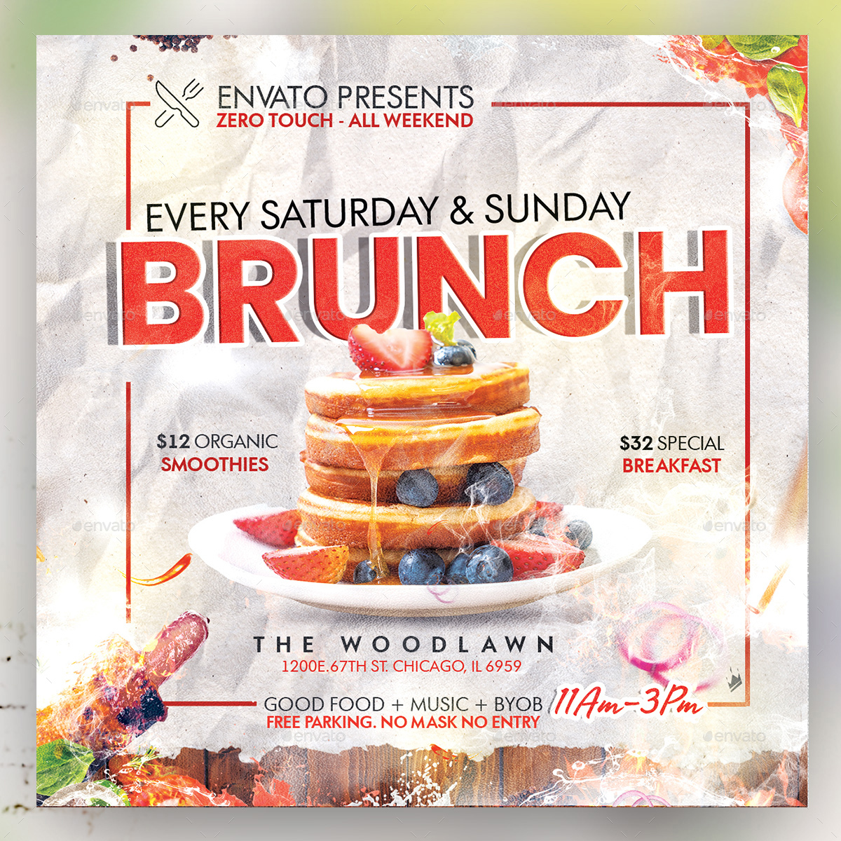 Brunch on Saturday Flyer Bundle by suzon_abdullah | GraphicRiver