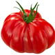 Beauty Lottringa heirlom tomato isolated  (Solanum lycopersicum fruit) - PhotoDune Item for Sale
