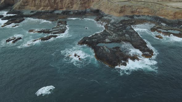 Incredible Mountain Scenery on the Ocean in the North of the Spanish Volcanic Island of Tenerife alt