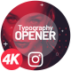 Opener - Typography Opener - VideoHive Item for Sale