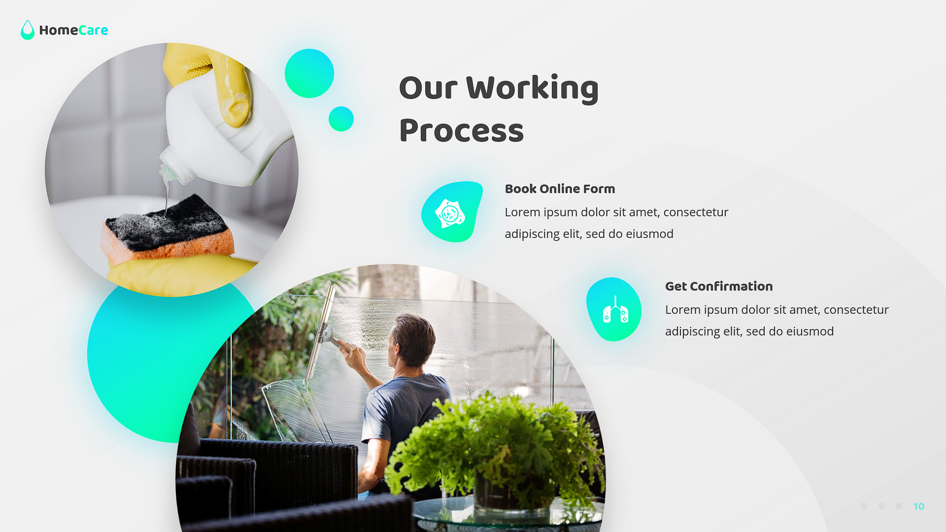 HomeCare Cleaning Service Presentation Template, Presentation Templates