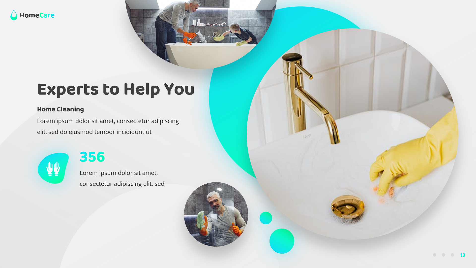 HomeCare Cleaning Service Presentation Template, Presentation Templates