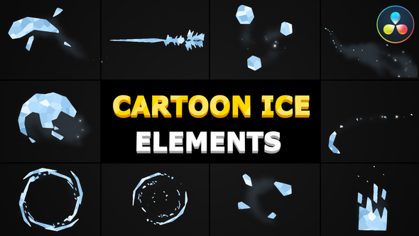 Cartoon Ice Elements | DaVinci Resolve