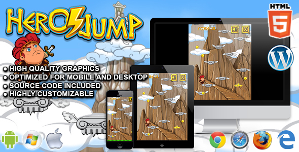 Hero Jump – HTML5 Arcade Game