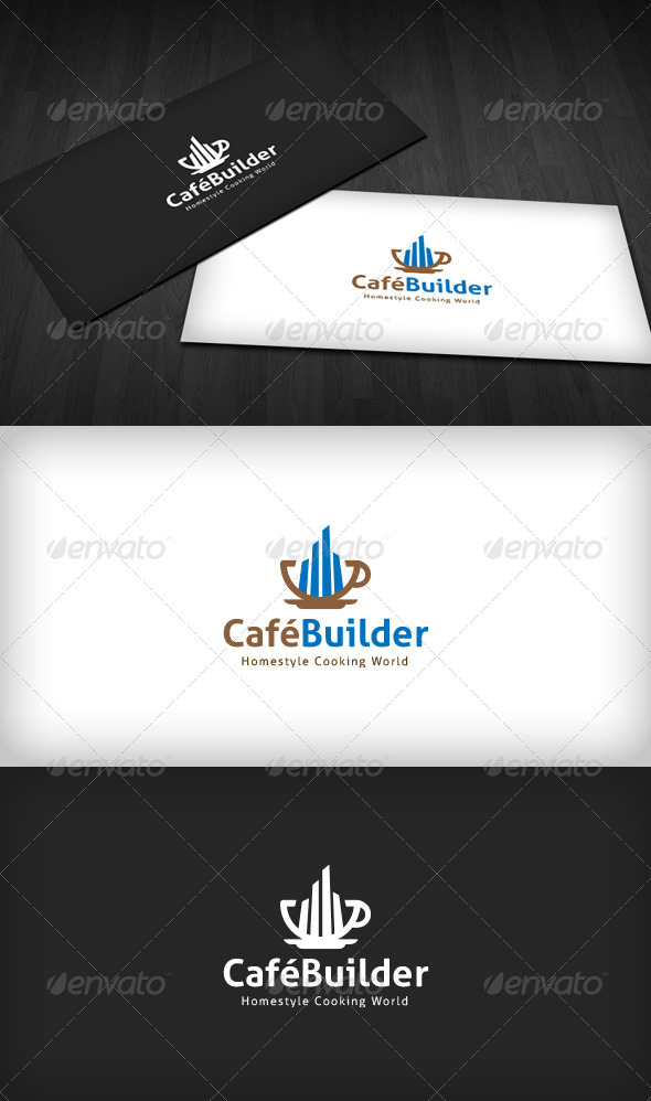 Cafe Builder Logo - Food Logo Templates