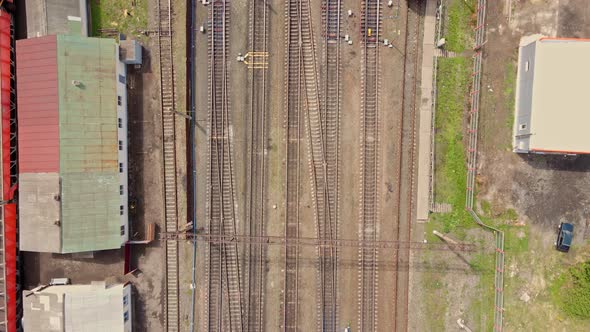 View From the Quadrocopter on the Railway Tracks alt