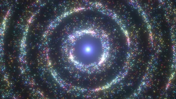 Rainbow Sparkle Light Dust Shining Star Particle Circle Ring Glitter - 4K alt