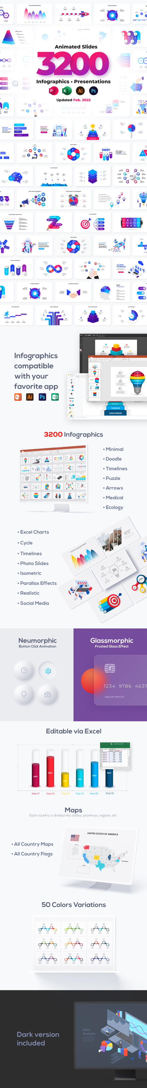 Multipurpose Infographics PowerPoint Templates v.5.3