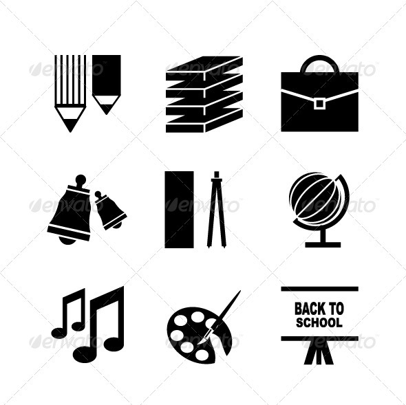 Vector School Icons - Miscellaneous Vectors