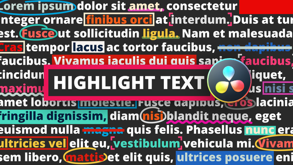 Highlight Text | DaVinci Resolve