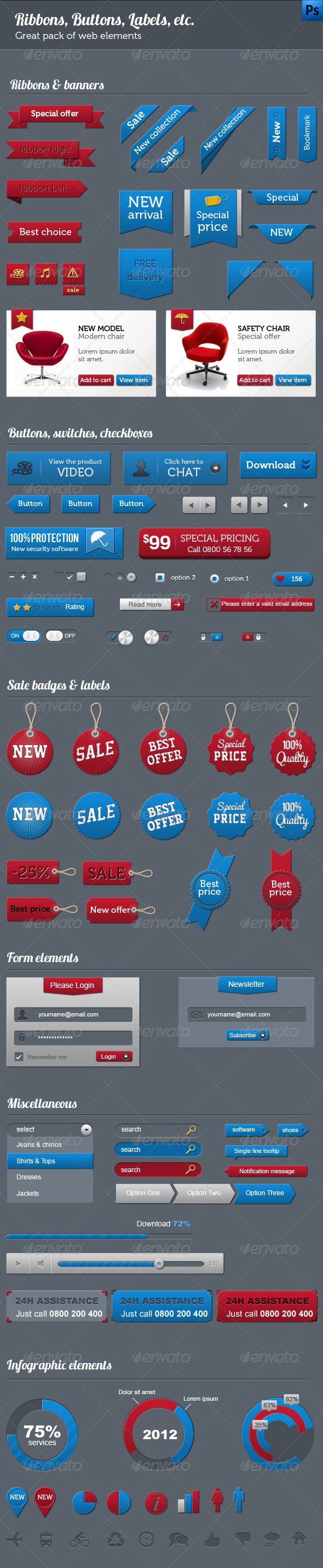 Pack of Web Elements - Miscellaneous Web Elements