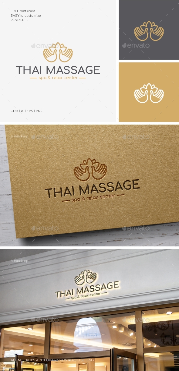 Thai Massage Logo Template