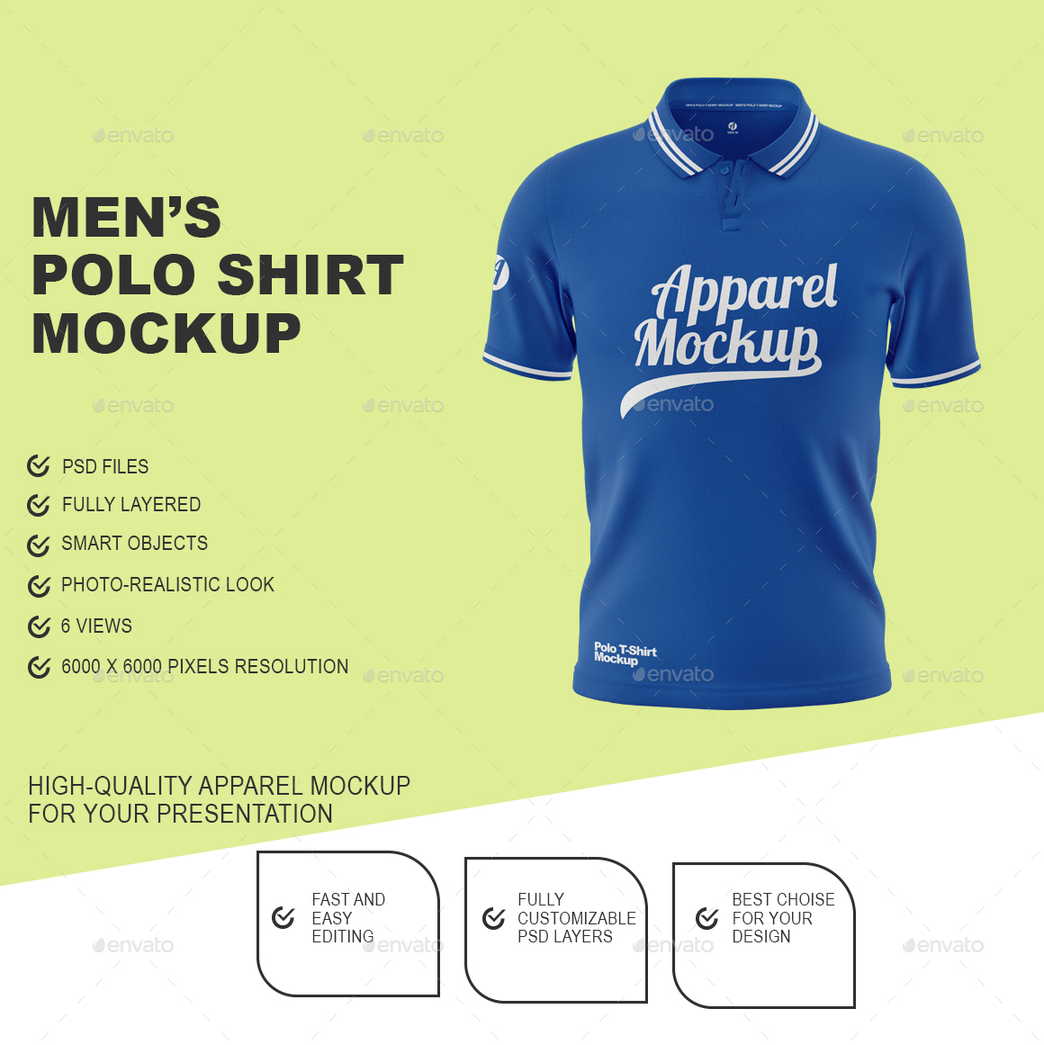 Men's Polo Shirt Mockup, Graphics | GraphicRiver