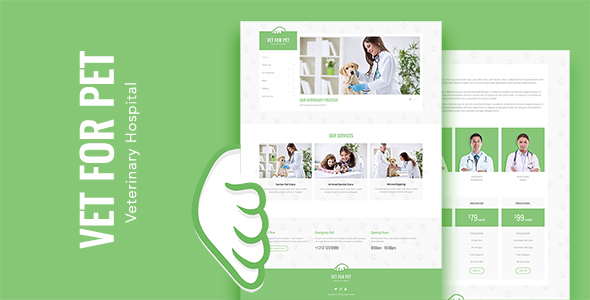 VET FOR PET - Pet, Animal Doctor & Veterinarian Template