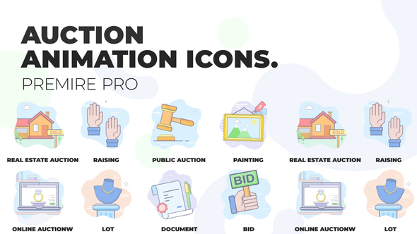 Auction - Animation Icons (MOGRT)