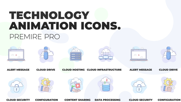 Cloud technology  - Animation Icons (MOGRT)