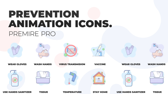 Coronavirus prevention - Animation Icons (MOGRT)