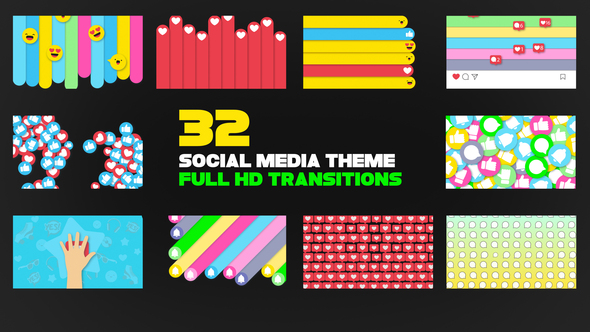 Emoji And Social Media 4k Transition Pack