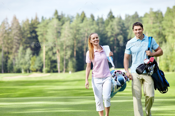 On the golf course - Stock Photo - Images
