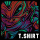 The Red Blood Monkey Techwear Monster T-Shirt Design Template