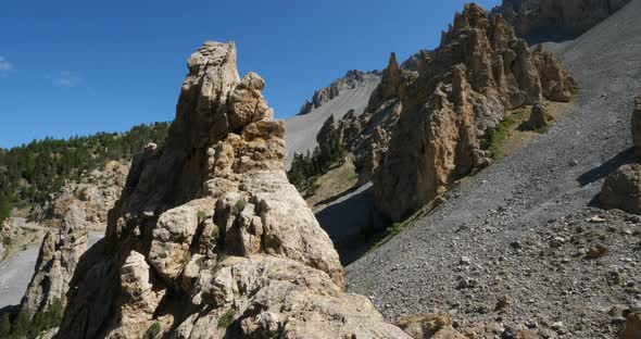 The Izoard pass, the Casse deserte, Queyras range, Hautes Alpes, France alt