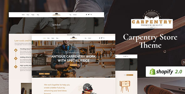 Carpentry - Wood Furniture Store Shopify Theme