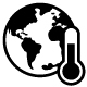 Global Warming Glyph Icons