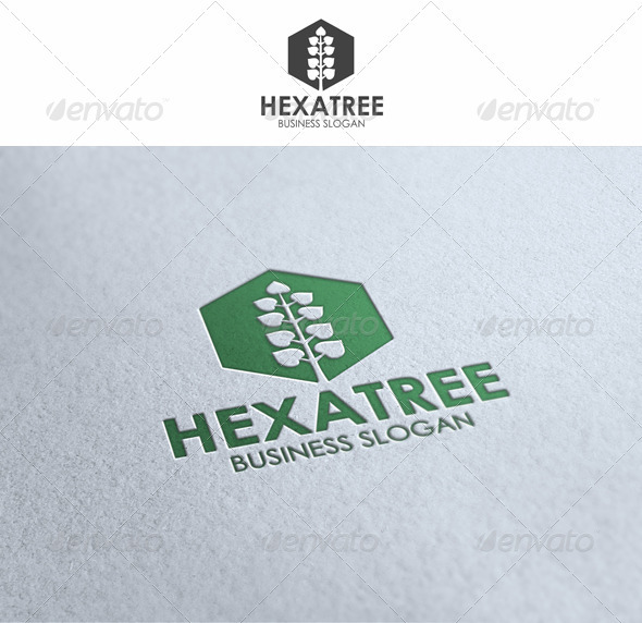 Hexagon Tree - Symbols Logo Templates