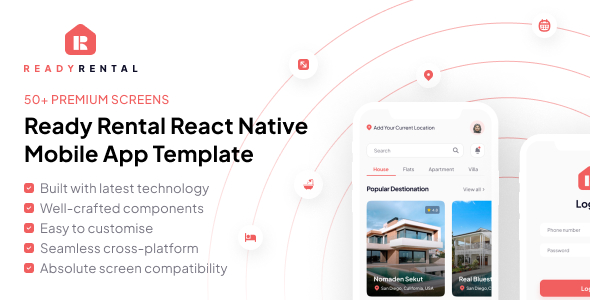 Ready Rental - Rental Properties Mobile App React Native Template