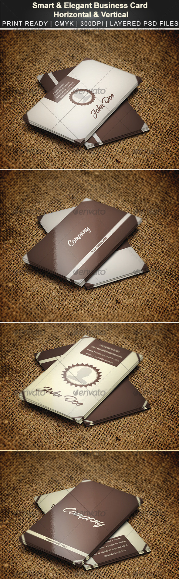 Smart & Elegant Business Card Back - Corporate Business Cards