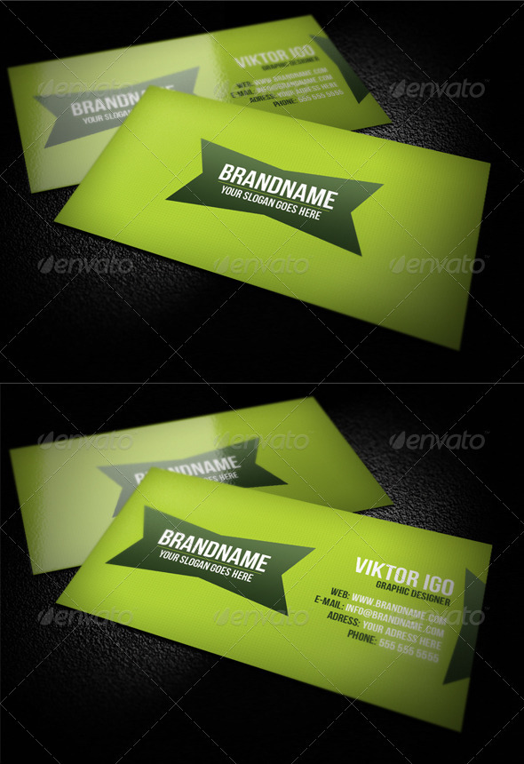 Green Modern Business Card - Creative Business Cards