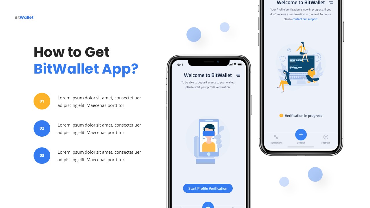 BitWallet - Mobile App & SAAS Keynote Template, Presentation Templates