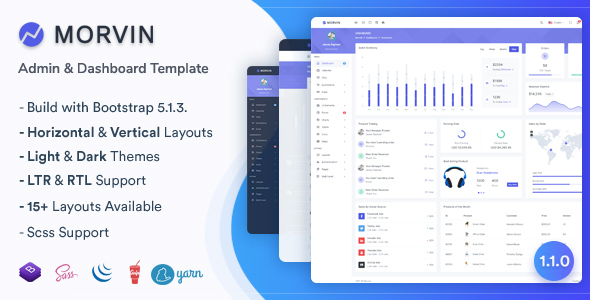 Morvin - Admin & Dashboard Template by themesdesign | ThemeForest