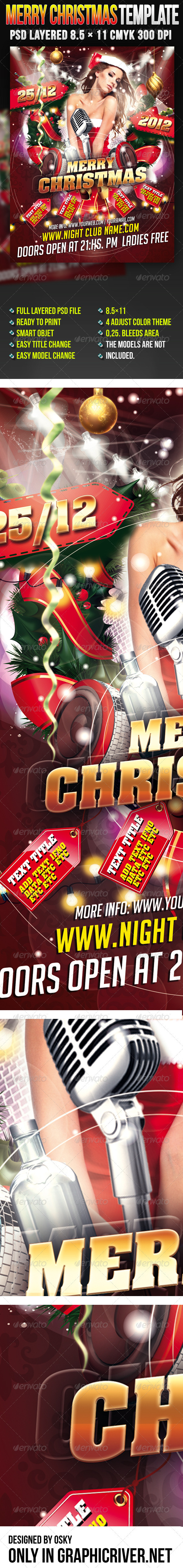 Merry Christmas Template - Clubs & Parties Events