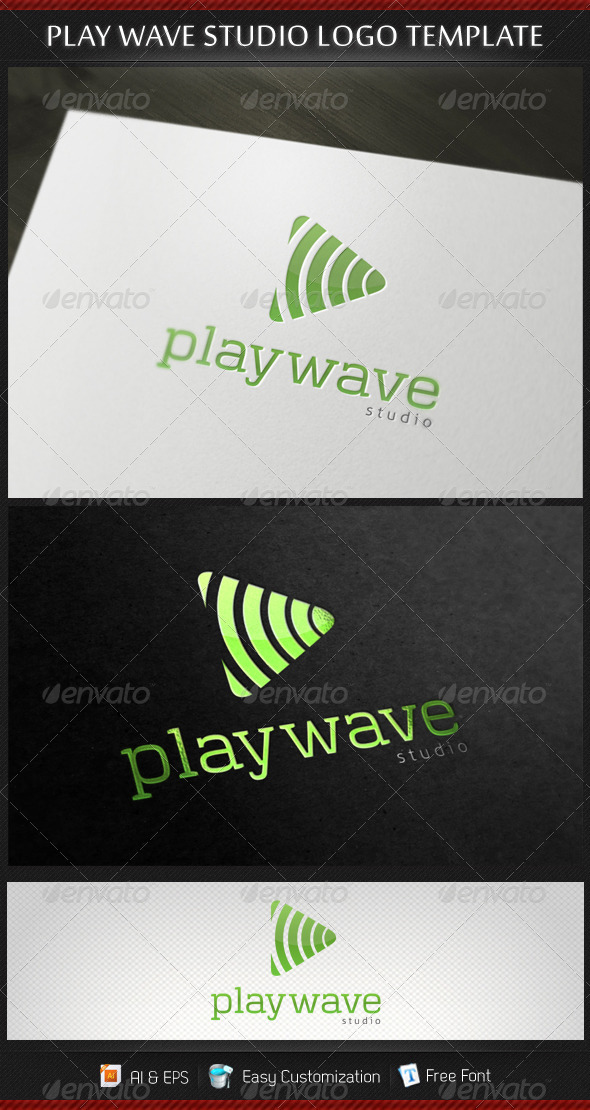 Play Wave Studio Logo Template - Objects Logo Templates