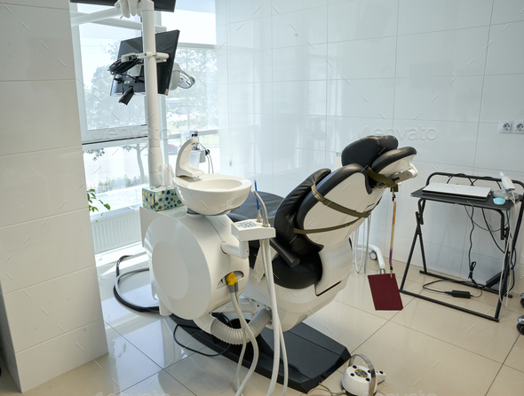 Empty Dentist Office At A Well Equipped Clinic Stock Photo By Kostiantynvoitenko