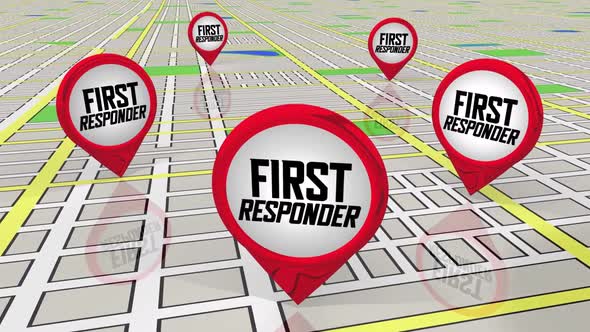 First Responders Map Pins Locations Emergency Sites Help Needed alt