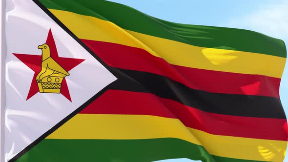 Zimbabwe Flag Looping Background