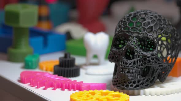 Amazing 3d Printed Gray Patterned Lace Skull alt