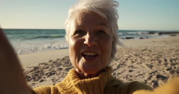 Senior woman looking at the camera alt