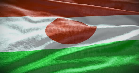 Niger waving flag loop 4K alt