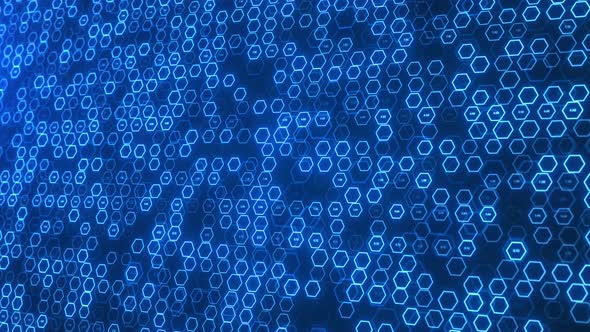 Futuristic Geometric hexagons digital Surface cell futuristic technology style  alt