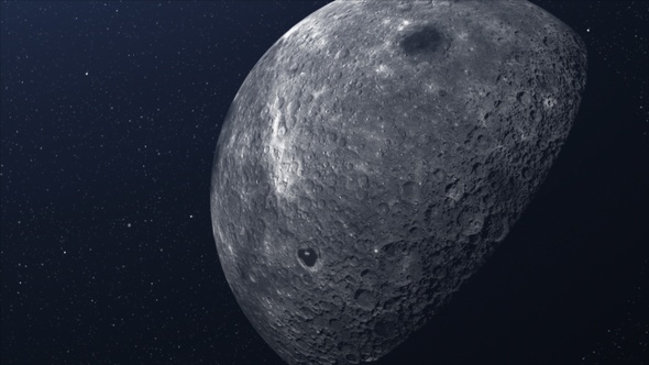 The moon Realistic view in outer space  alt