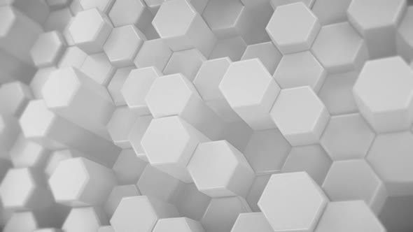 Puffy White Hexagon Background