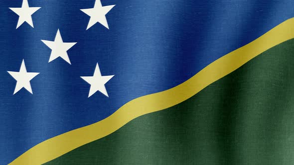 The National Flag of Solomon Islands