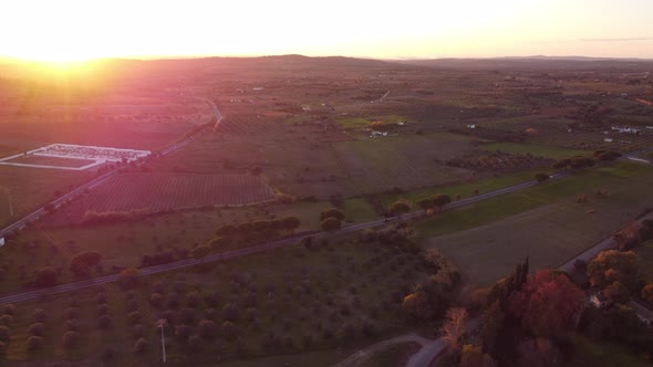 Sunset Countryside In Portugal 4K 04