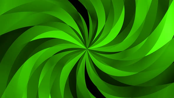 Green Color Background Twirl Flower Pattern Animation